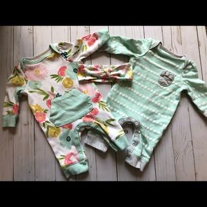 Brand new Jammie and head band set